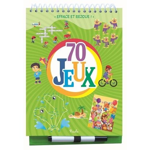 70 Jeux (Vert) - Avec Un Feutre Effaçable