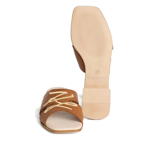 Karl Lagerfeld Sandales En Cuir - Marron