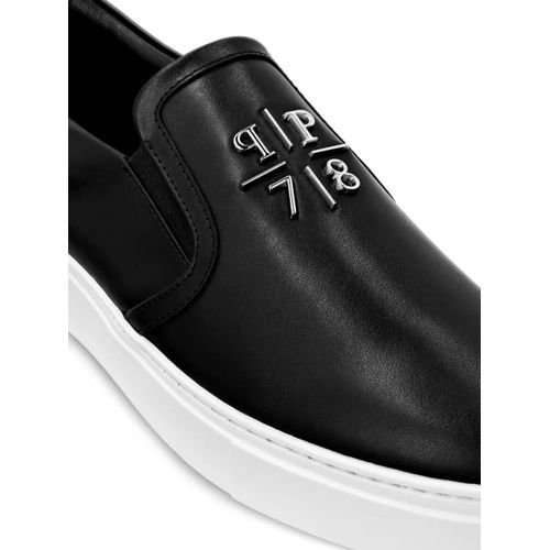 Philipp Plein Baskets À Enfiler En Cuir - Noir