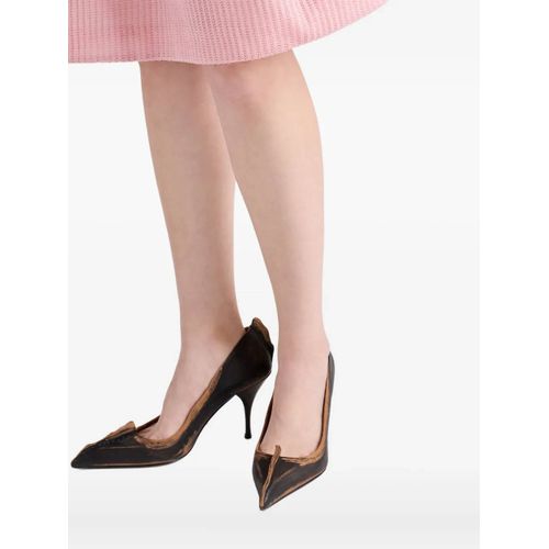 Prada Escarpins En Cuir À Bout Pointu 85 Mm - Noir