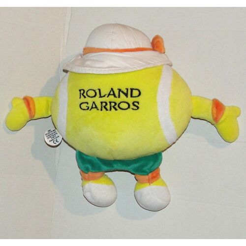 Peluche Roland Garros Doudou Et Compagnie - Doudou Mascotte Balle De Tennis 28 Cm