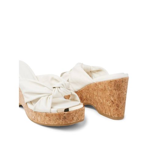 Jimmy Choo Sandales Compensées Avenue 95 Mm - Blanc