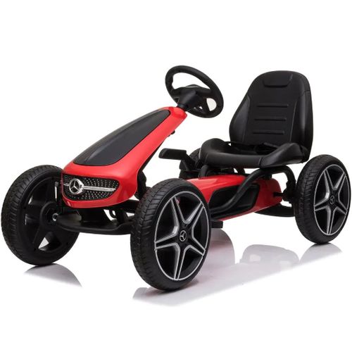 Mercedes Kart À Pédale - Go Kart Enfant - 3 À 7 Ans - Pneus Eva - Rouge