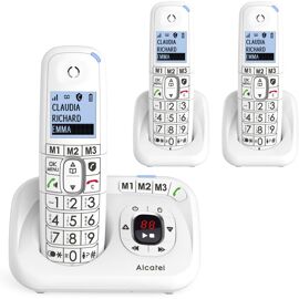 Téléphone fixe sans fil avec répondeur Alcatel XL785 Trio Blanc