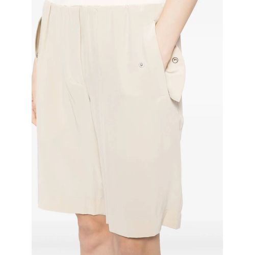 Helmut Lang Short Bomber En Soie - Tons Neutres