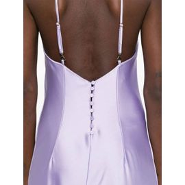 Patrizia Pepe Robe En Satin À Coupe Longue - Violet