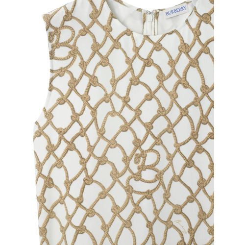 Burberry Robe À Design Noué - Blanc