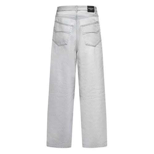 Balenciaga Jean À Patch Logo - Gris