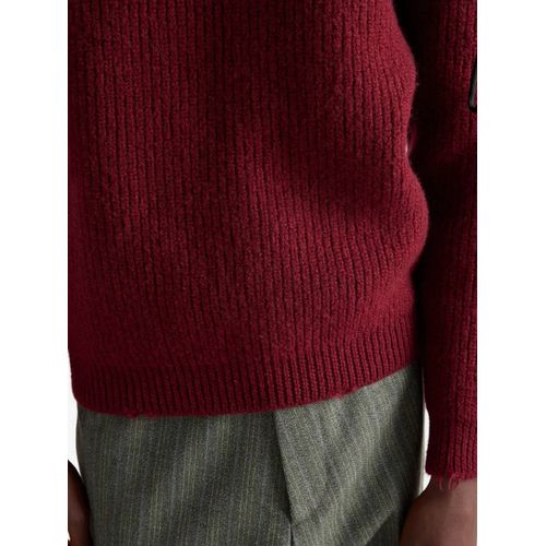 Prada Pull En Laine À Col Rond - Rouge