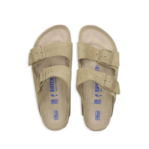 Birkenstock Sandales Plates Arizona En Daim - Vert