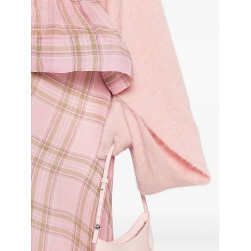 Moschino Veste En Laine D'alpaga À Détail De Gants - Rose