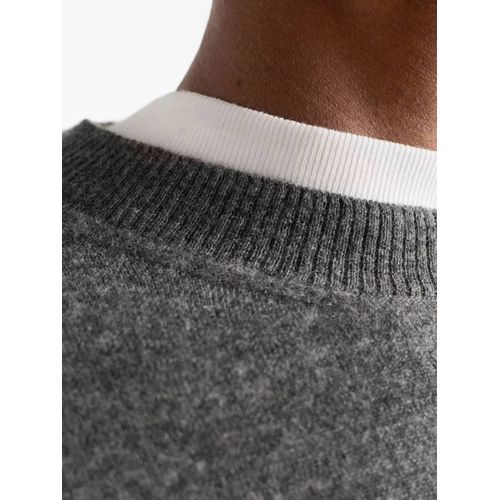 Prada Pull À Col Rond - Gris