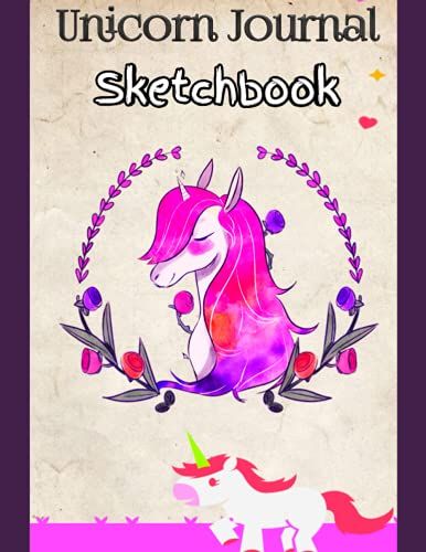 Unicorn Journal And Sketchbook: Cute Unicorn Kawaii Sketchbook For Girls With 100+ Pages Of 8.5"X11" Blank Paper For Drawing