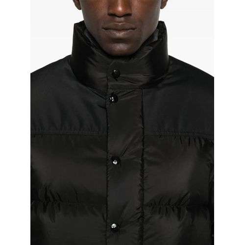 Moncler Veste Matelassée À Empiècements Imprimés - Noir