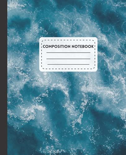 Blue Marble Composition Notebook: Wide Ruled Lined Paper Notebook Journal , For Girls Boys Kids Teens Students And Adults