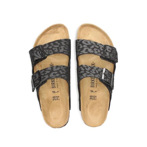 Birkenstock Sandales À Imprimé Léopard - Noir