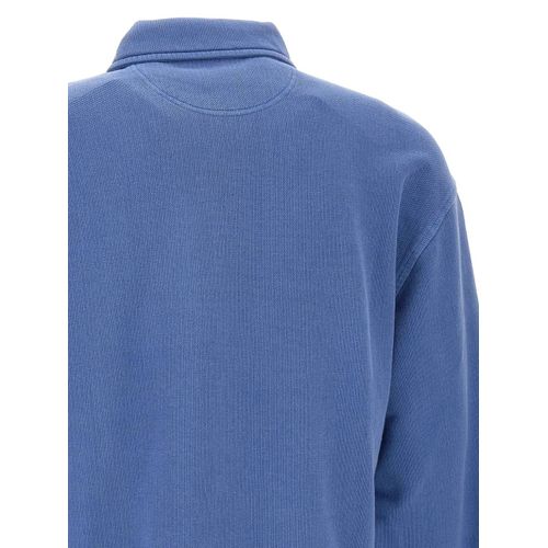 Carhartt Wip Polo En Coton À Col Zippé - Bleu