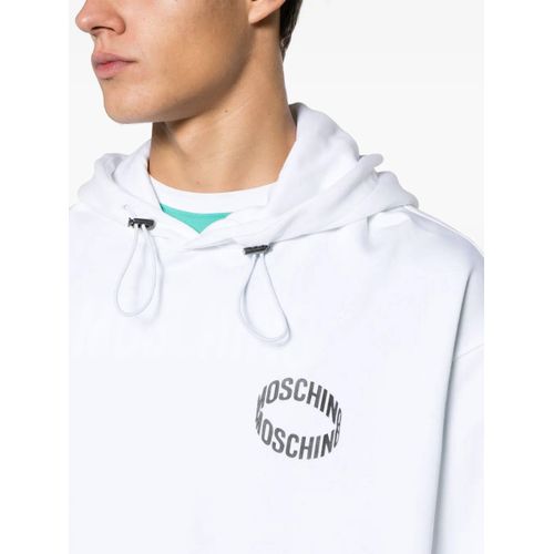 Moschino Sweat En Coton Biologique À Logo Appliqué - Blanc
