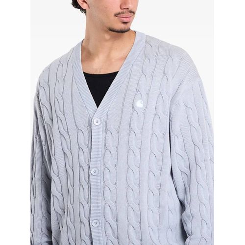 Carhartt Wip Cardigan En Maille Torsadée - Bleu