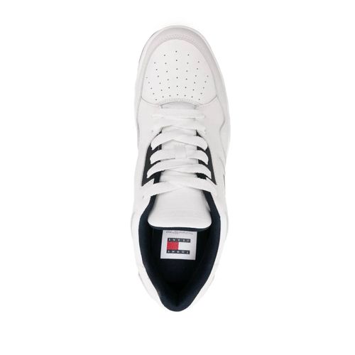 Tommy Jeans Baskets En Cuir À Logo Imprimé - Blanc
