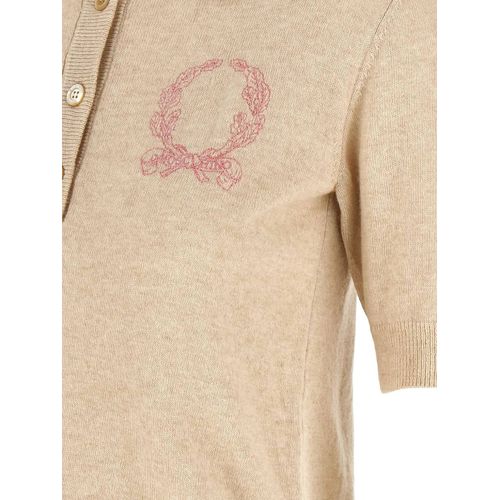 Moschino Polo À Détail Brodé - Tons Neutres