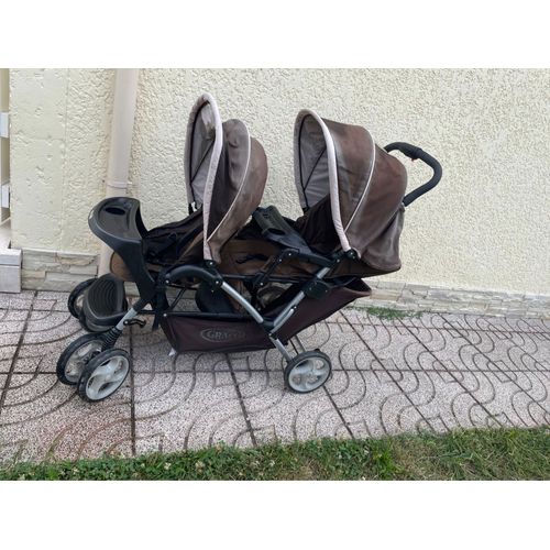 Poussette 2 Places Marron
