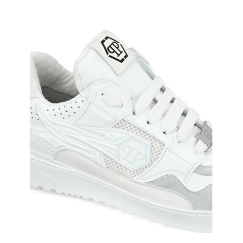 Philipp Plein Baskets En Cuir À Empiècements Contrastants - Blanc - 37-38