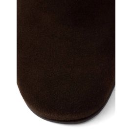 Prada Bottines En Daim À Logo Émaillé 90 Mm - Marron