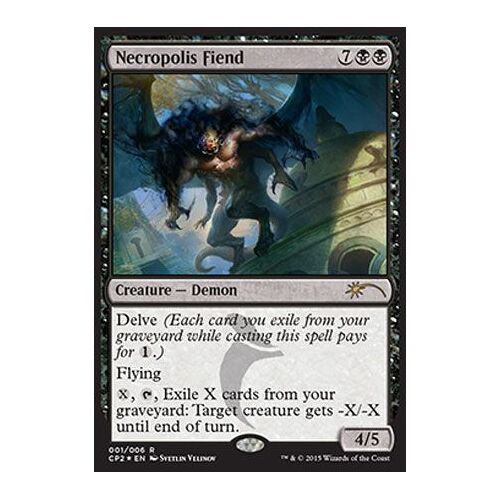 Magic Mtg Fielleux Des Nécropoles / Necropolis Fiend Foil Clash Pack Promo