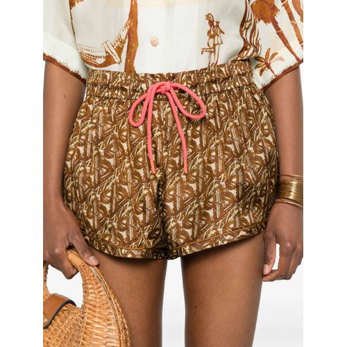 Zimmermann Short En Soie - Marron