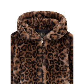 Guess Kids Veste Imprimée À Capuche - Marron