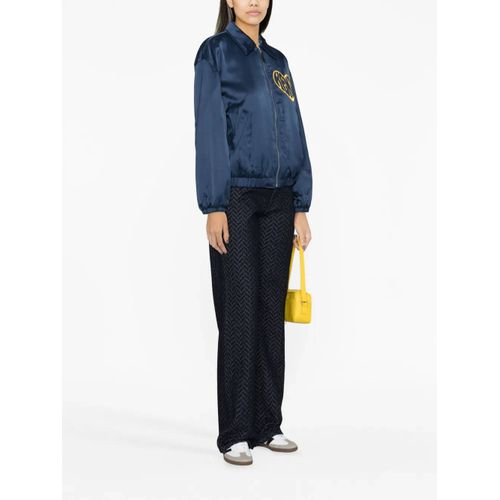 Kenzo Veste En Jean À Patch C?Ur - Bleu