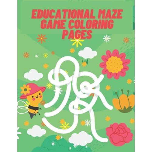 Educational Maze Game Coloring Pages: Workbook For Games, Puzzles, And Problem-Solving | Maze Activity Book | 4-6, 6-8 |