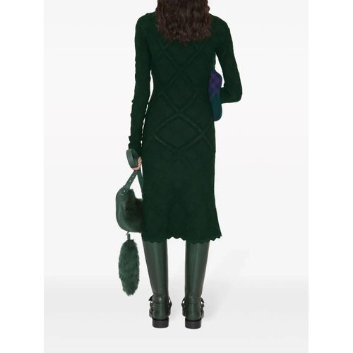 Burberry Robe En Maille Aran À Manches Longues - Vert