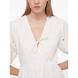 Desigual Robe À Manches Bouffantes - Blanc