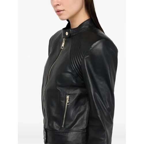 Liu Jo Veste En Cuir À Fermeture Zippée - Noir