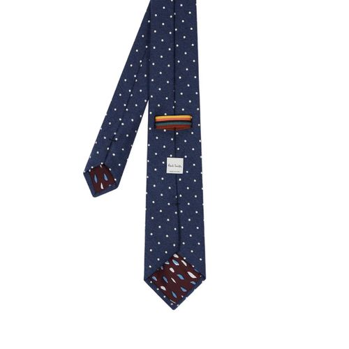 Paul Smith Cravate En Laine À Pois - Bleu
