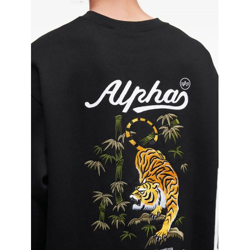 Alpha Industries Sweat À Imprimé Tigre - Noir
