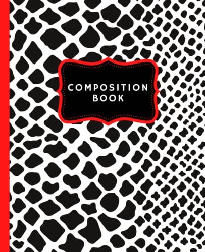 Composition Book: Fun College Ruled Animal Luxury Print