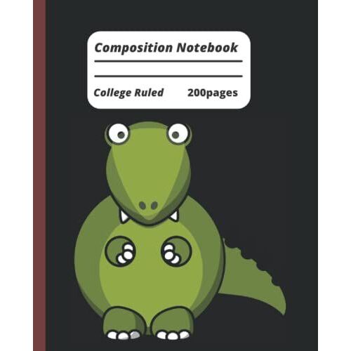 Dinosaur Composition Notebook College Ruled 7.5x9.25inches 200pages