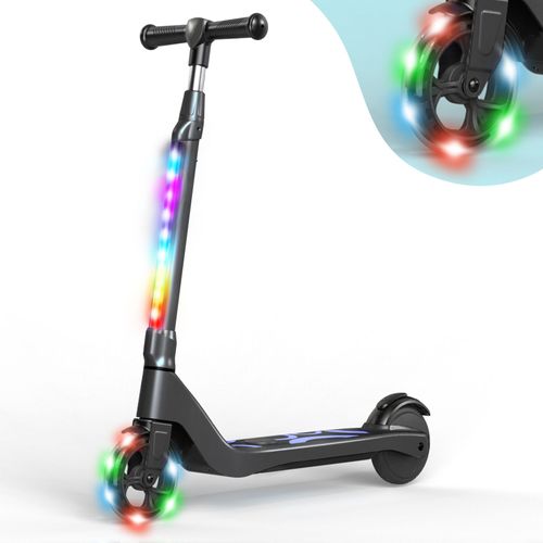 Trottinette Électrique Pour Enfant 6-14ans - Vitesse 10 Km/H-Autonomie 4-6 Km - Réglable En Hauteur - Poignées Confortables-Noir