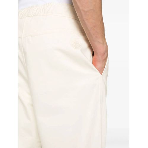 Moncler Pantalon Droit À Logo Appliqué - Tons Neutres