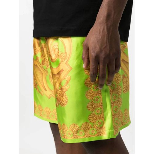 Versace Short Barocco 660 En Soie - Vert