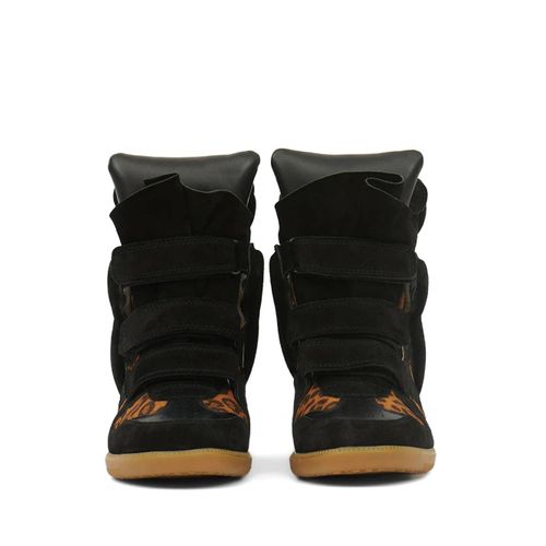 Isabel Marant Baskets Compensées Bekett À Imprimé Léopard - Marron