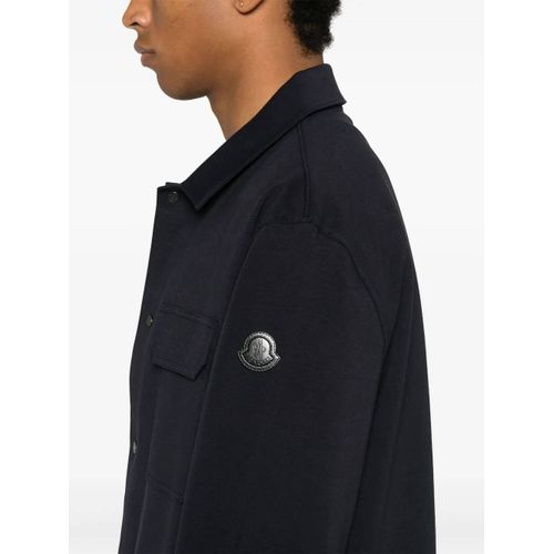 Moncler Surchemise À Patch Logo - Bleu
