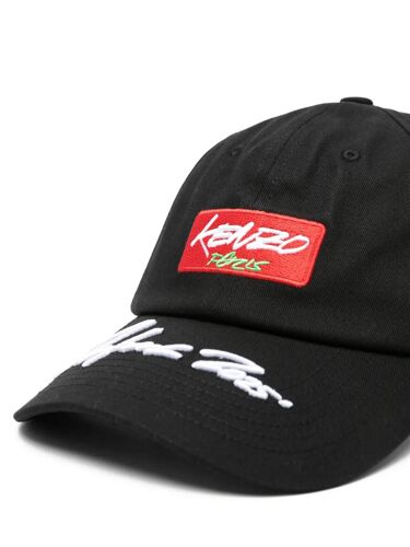 Kenzo Casquette À Patch Logo - Noir