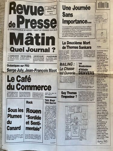 Revue De Presse/Le Consommateur De Médias N° 7 (Février 1988)