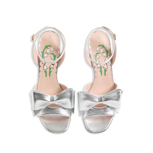Valentino Garavani Sandales Bowow 95 Mm - Argent