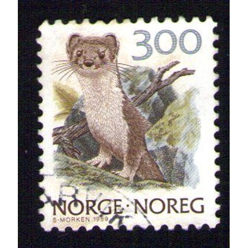 Norvège 1989 Oblitération Ronde Used Mammifères Mustela Erminea Hermine