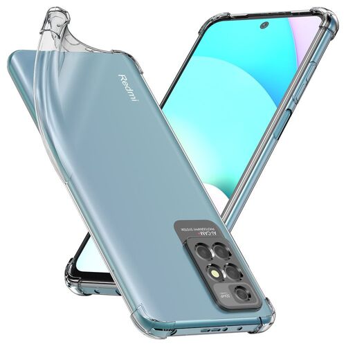 Ebeststar - Coque Xiaomi Redmi 10 Etui Silicone Slim Coins Rebords Renforcés, Antichoc, Transparent [Dimensions Precises Smartphone : 161.95 X 75.53 X 8.92 Mm, Écran 6.5'']